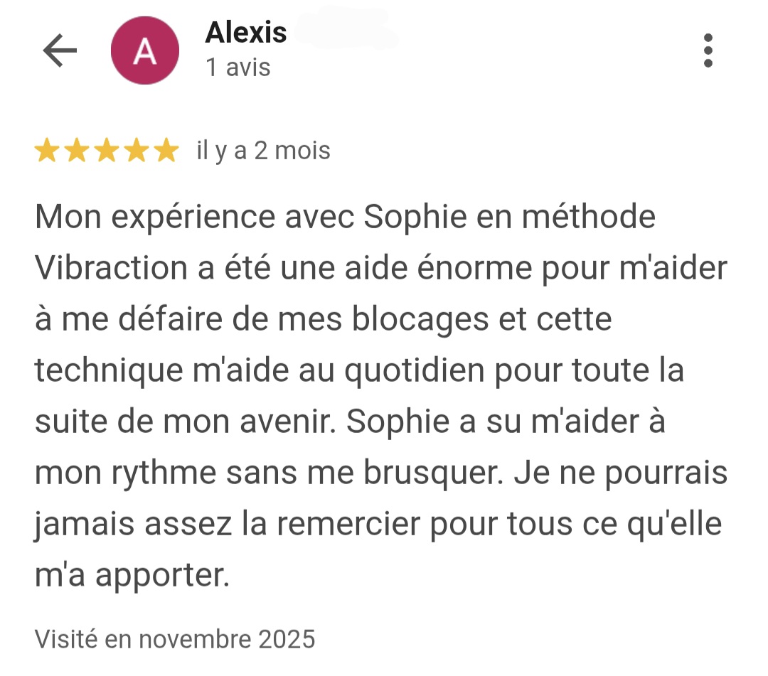 Avis Google - Vibraction